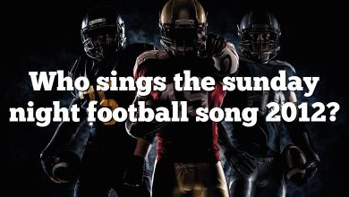 Who sings the sunday night football song 2012?