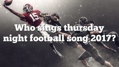 Who sings thursday night football song 2017?