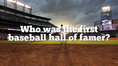 Who was the first baseball hall of famer?