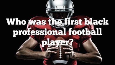 Who was the first black professional football player?