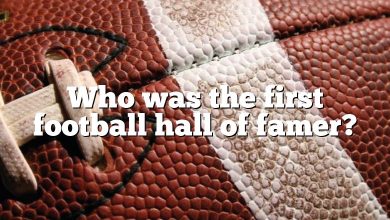 Who was the first football hall of famer?