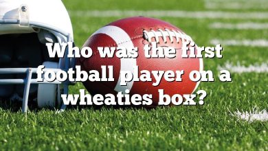 Who was the first football player on a wheaties box?