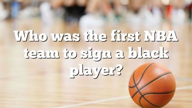 Who was the first NBA team to sign a black player?