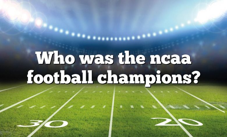 Who was the ncaa football champions?