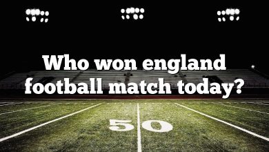 Who won england football match today?