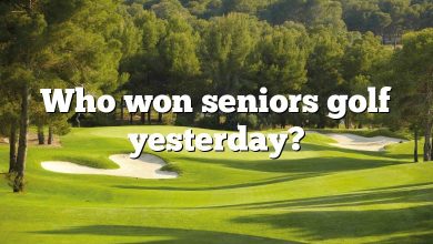 Who won seniors golf yesterday?