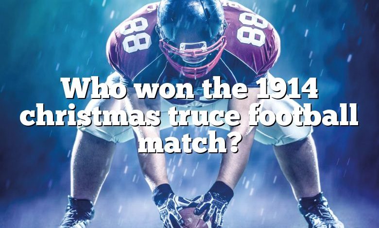 Who won the 1914 christmas truce football match?