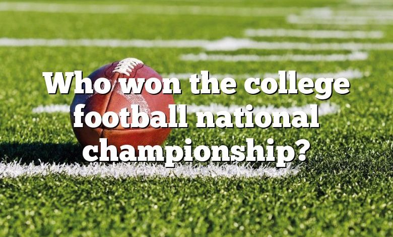 Who won the college football national championship?