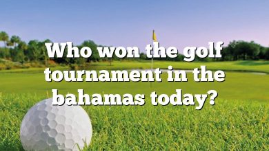 Who won the golf tournament in the bahamas today?