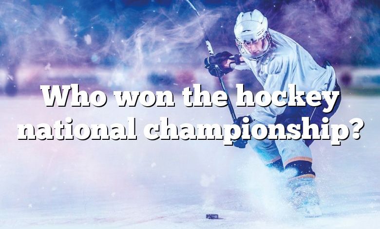 Who won the hockey national championship?