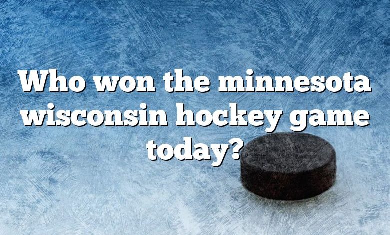 Who won the minnesota wisconsin hockey game today?