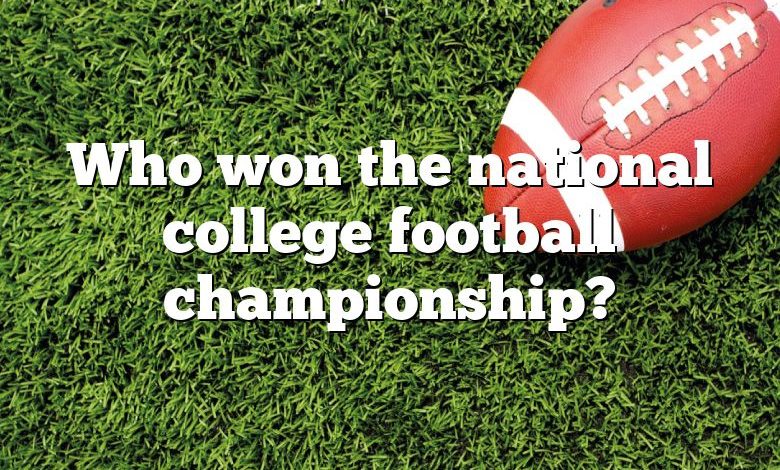 Who won the national college football championship?