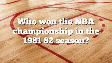 Who won the NBA championship in the 1981 82 season?