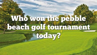 Who won the pebble beach golf tournament today?