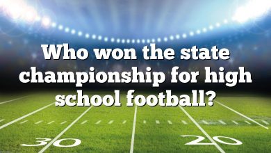 Who won the state championship for high school football?