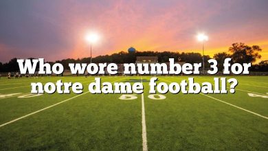 Who wore number 3 for notre dame football?