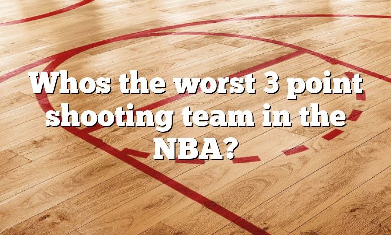 Whos the worst 3 point shooting team in the NBA?