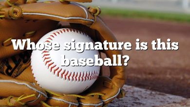 Whose signature is this baseball?