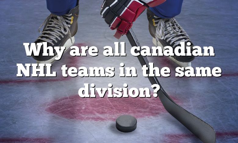 Why are all canadian NHL teams in the same division?