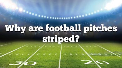 Why are football pitches striped?