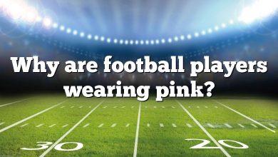 Why are football players wearing pink?