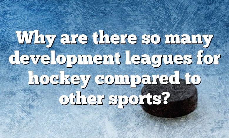 Why are there so many development leagues for hockey compared to other sports?