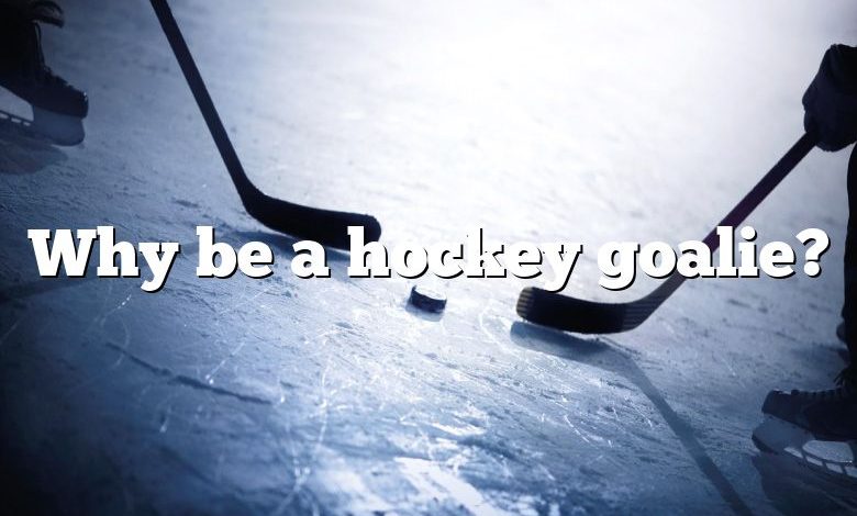 Why be a hockey goalie?