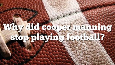 Why did cooper manning stop playing football?