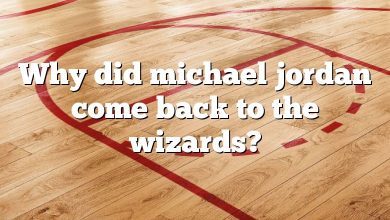Why did michael jordan come back to the wizards?
