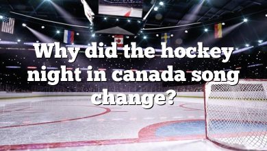 Why did the hockey night in canada song change?