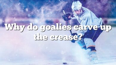 Why do goalies carve up the crease?