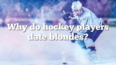 Why do hockey players date blondes?