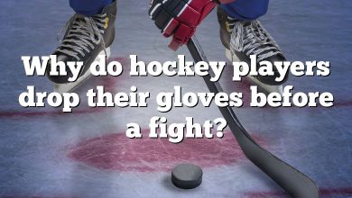 Why do hockey players drop their gloves before a fight?