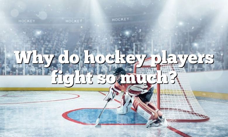 Why do hockey players fight so much?