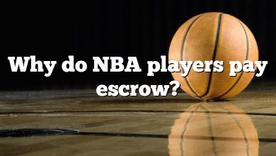 Why do NBA players pay escrow?