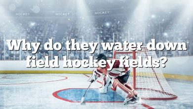 Why do they water down field hockey fields?