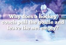 Why does a hockey coach pull the goalie and leave the net empty?