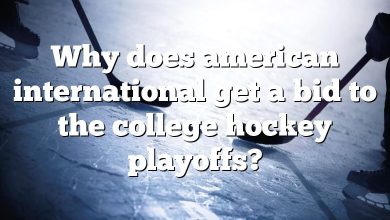 Why does american international get a bid to the college hockey playoffs?