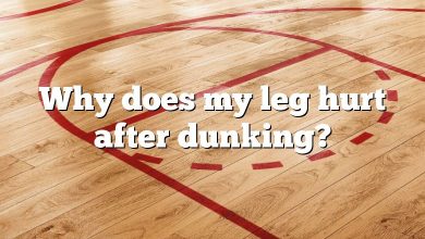 Why does my leg hurt after dunking?