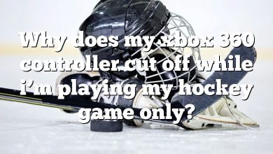 Why does my xbox 360 controller cut off while i’m playing my hockey game only?