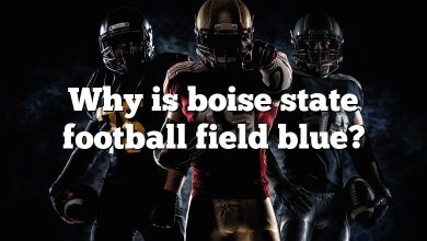 Why is boise state football field blue?
