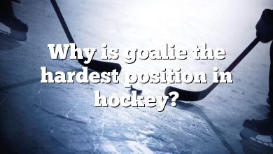 Why is goalie the hardest position in hockey?