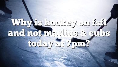 Why is hockey on fsfl and not marlins & cubs today at 7pm?