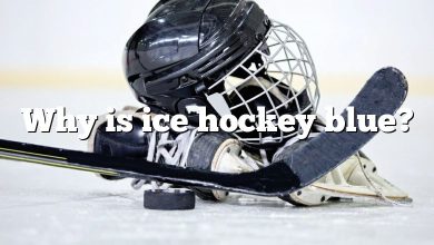 Why is ice hockey blue?