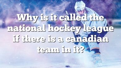 Why is it called the national hockey league if there is a canadian team in it?