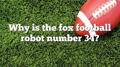 Why is the fox football robot number 34?