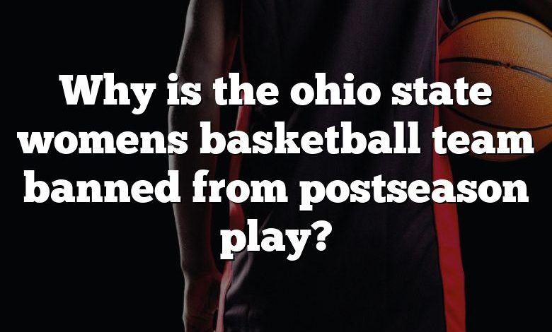 Why is the ohio state womens basketball team banned from postseason play?