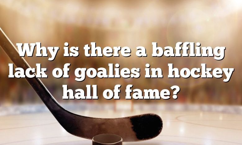 Why is there a baffling lack of goalies in hockey hall of fame?