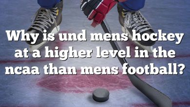 Why is und mens hockey at a higher level in the ncaa than mens football?