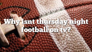 Why isnt thursday night football on tv?